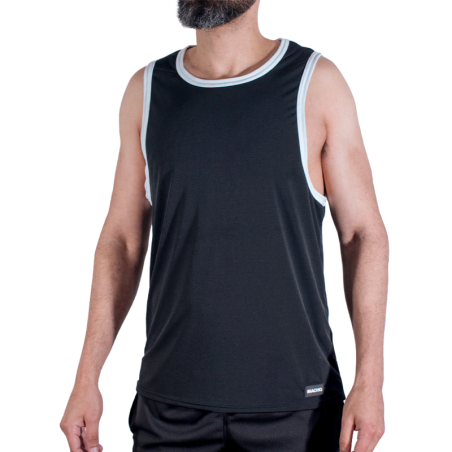 MACHO - CMV004 CAMISETA PRETA DE GINÁSTICA TAMANHO S/M