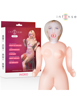 INTENSE DOLLS - INGRID BONECA INFLÁVEL COM TRÊS ORIFÍCIOS