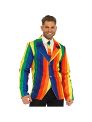LEG AVENUE - BLAZER + KRAWATTE REGENBOGEN S