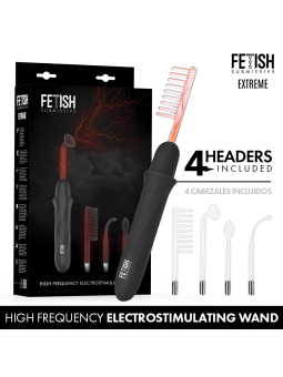 FETISH SUBMISSIVE - VIBRADOR WAND ELECTROESTIMULACIÓN ALTA FRECUENCIA
