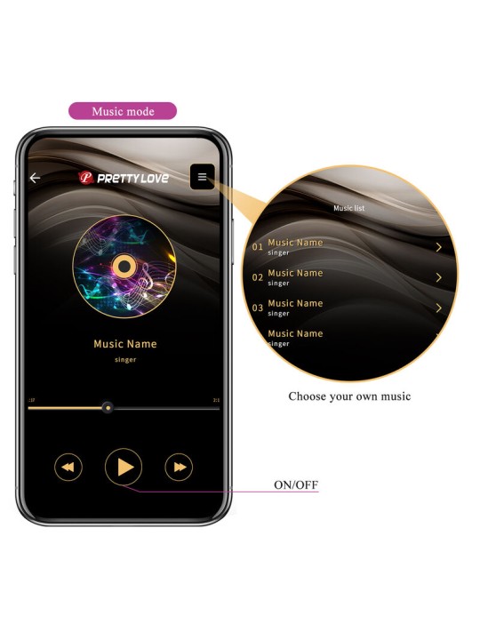 PRETTY LOVE - HECTOR ELECTROSHOCK VIBRATOR BY APP CONTROL PURPLE
