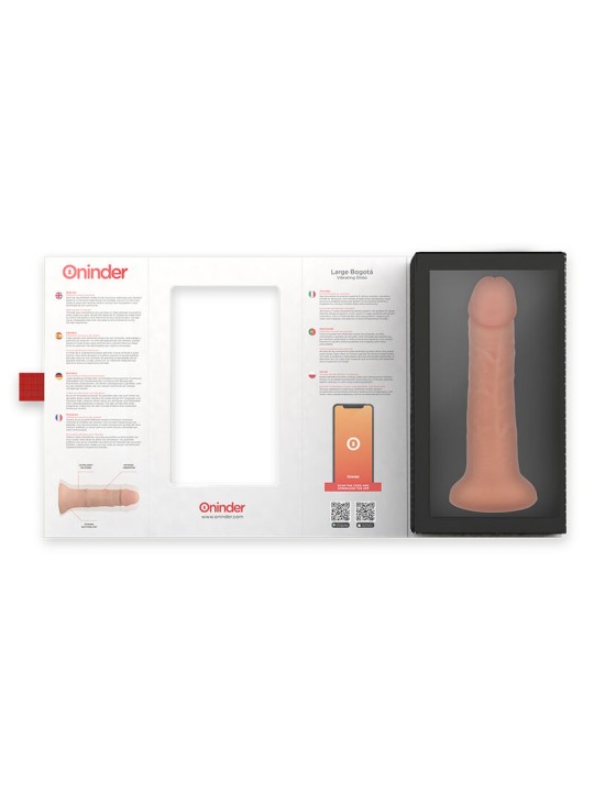 ONINDER - LARGE BOGOTÁ DILDO VIBRADOR 9 VELOCIDADES NATURAL 22 CM -O- 