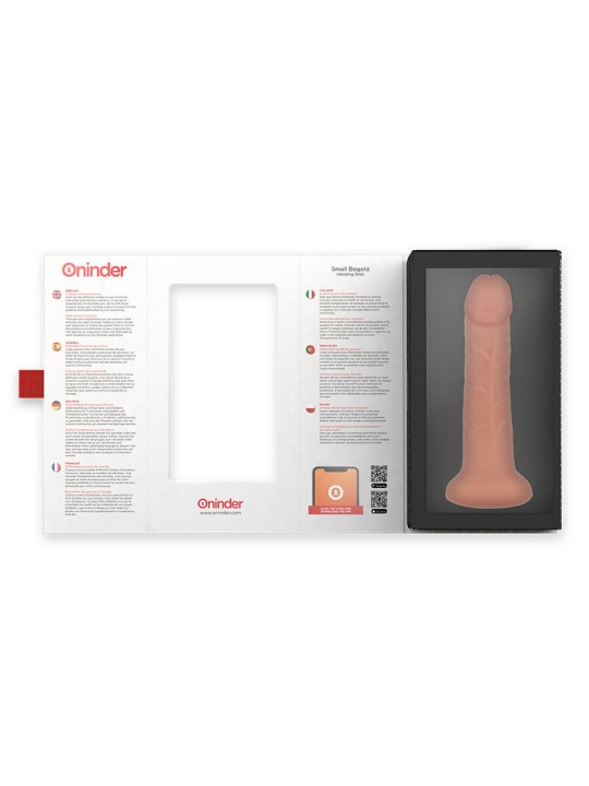 ONINDER - VIBRADOR PEQUENO BOGOTÁ DILDO 9 VELOCIDADES NATURAL 17.5 CM 