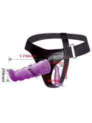 BAILE - HARNAIS ANAL ET VAGINAL FEMME LILAS GPOINT 17 CM