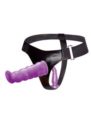 BAILE - ARNÉS ANAL Y VAGINAL FEMENINO LILA PUNTO G 17 CM