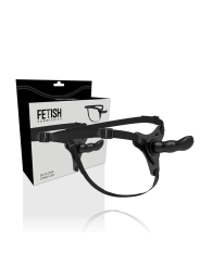 FETISH SUBMISSIVE HARNESS - ZWARTE SILICONEN G-SPOT 16 CM