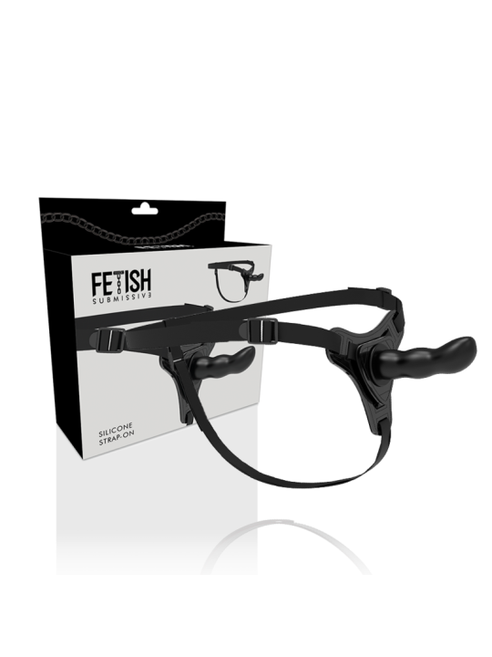 FETISH SUBMISSIVE HARNESS - SILICONA NEGRO G-SPOT 16 CM