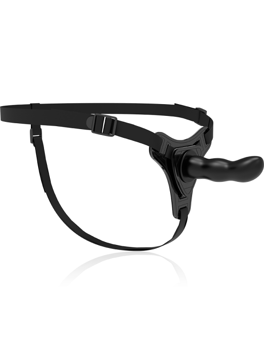 FETISH SUBMISSIVE HARNESS - SILICONE PRETO PONTO G 16 CM