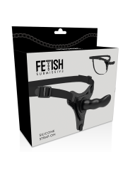 FETISH SUBMISSIVE HARNESS - ZWARTE SILICONEN G-SPOT 16 CM
