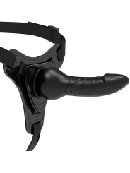 FETISH SUBMISSIVE HARNESS - SILICONE PRETO REALISTA 16 CM