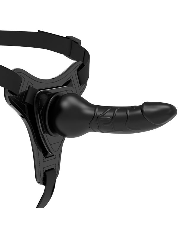 FETISH SUBMISSIVE HARNESS - REALISTISCHES SCHWARZES SILIKON 16 CM