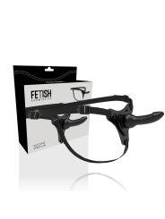 FETISH SUBMISSIVE HARNESS - BLACK SILICONE REALISTIC 16 CM