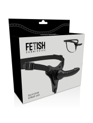 FETISH SUBMISSIVE HARNESS - SILICONA NEGRO REALISTIC 16 CM
