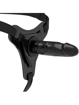 FETISH SUBMISSIVE HARNESS - REALISTIC BLACK SILICONE 15 CM
