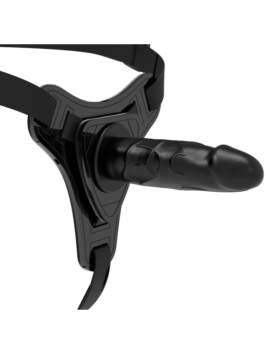 FETISH SUBMISSIVE HARNESS - REALISTISCHES SCHWARZES SILIKON 15 CM