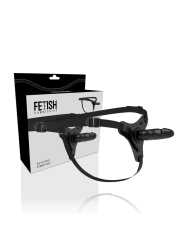 FETISH SUBMISSIVE HARNESS - REALISTISCHES SCHWARZES SILIKON 15 CM