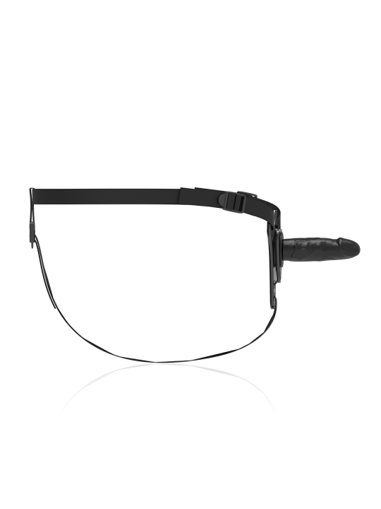 FETISH SUBMISSIVE HARNESS - SILICONE NOIR RÉALISTE 15 CM