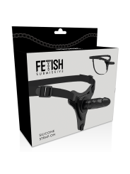 FETISH SUBMISSIVE HARNESS - SILICONE NOIR RÉALISTE 15 CM