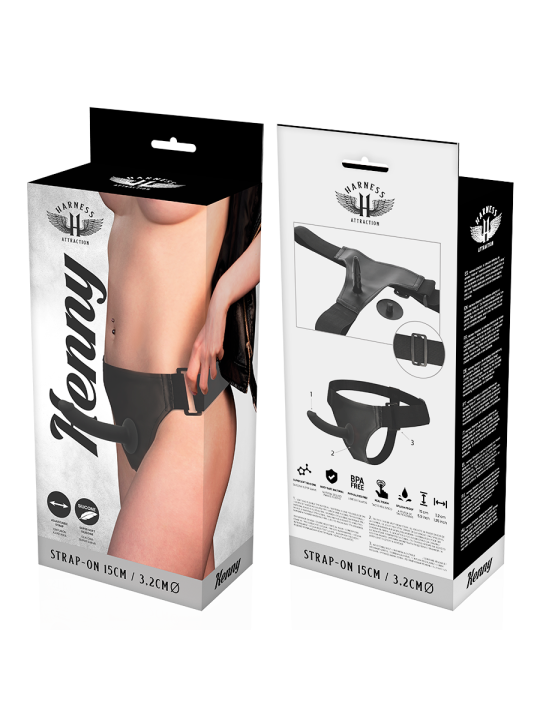 HARNESS ATTRACTION - ARNÉS SILICONA KENNY 15 CM -O- 3.2 CM