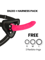 DELTA CLUB - TOYS HARNESS + DONG PINK SILICONE 17 CM -O- 3 CM