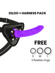 DELTA CLUB - TOYS HARNESS + DONG LILA SILIKON 17 CM -O- 3 CM