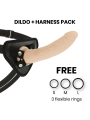 DELTA CLUB - TOYS HARNAIS + DONG FLESH SILICONE 20 CM -O- 4 CM