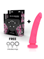 DELTA CLUB - TOYS DILDO + ARNES ROSA SILICONA MEDICA 20 CM -O- 4 CM
