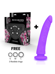 DELTA CLUB - TOYS ARNES + DONG SILICONE VIOLET 20 CM -O- 4 CM