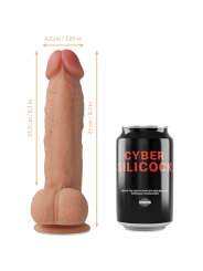 CYBER SILICOCK - STRAP-ON SAUL IN SILICONE LIQUIDO CON 3 ANELLI IN OMA