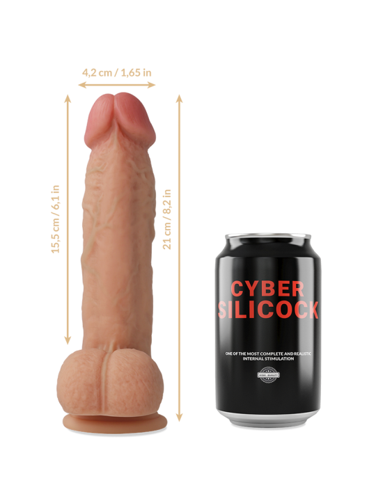 CYBER SILICOCK - STRAP-ON SAUL FLÜSSIGE SILIKON MIT 3 RINGEN GRATIS 15