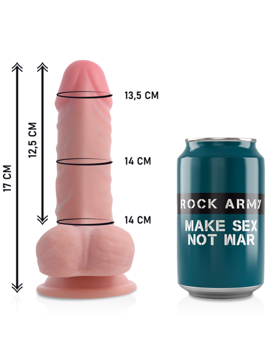 ROCKARMY - HARNAS + DUBBELE DENSITEIT PANZER REALISTISCHE DILDO 17 CM 