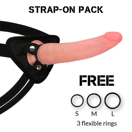 ROCKARMY - ARNÉS + DUAL DENSITY CRUSADER DILDO REALISTA 21.5 CM -O- 4.