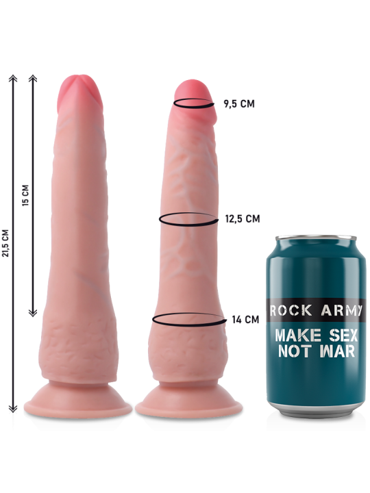 ROCKARMY - HARNAS + DUBBELE DENSITEIT CRUSADER REALISTISCHE DILDO 21,5