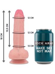 ROCKARMY - HARNESS + LIQUID SILICONE PREMIUM MUSTANG REALISTIC 18 CM -