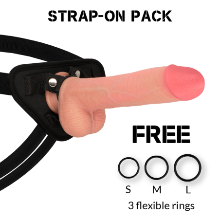 ROCKARMY - ARNÉS + LIQUID SILICONE DILDO PREMIUM KINGCOBRA 24 CM -O- 4