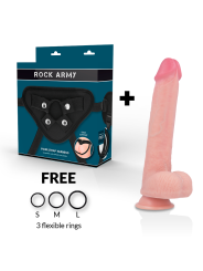 ROCKARMY - ARN S + DILDO IN SILICONE LIQUIDO PREMIUM KINGCOBRA 24 CM -