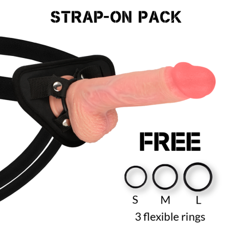 ROCKARMY - ARNÉS + LIQUID SILICONE DILDO PREMIUM SPITFIRE 21 CM -O- 4.