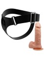 PRETTY LOVE - HARNESS BRIEFS ARNÉS UNIVERSAL CON DILDO TOM 20 CM NATUR