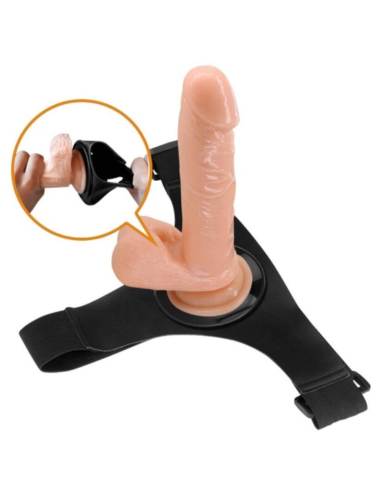 PRETTY LOVE - HARNAS SLIP UNIVERSEEL HARNAS MET DILDO TOM 20 CM NATUUR