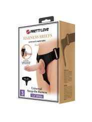PRETTY LOVE - HARNAS BRIEFS UNIVERSEEL HARNAS MET KEVIN DILDO 19 CM NA