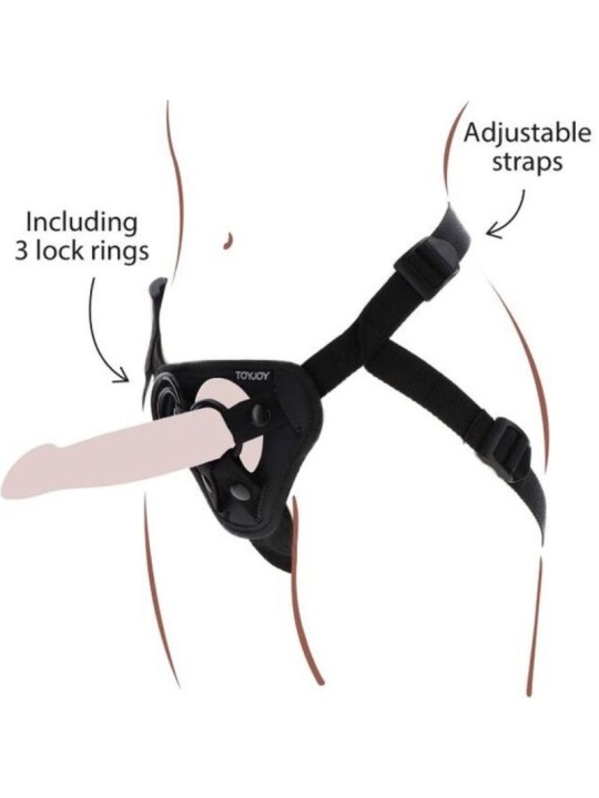 GET REAL - STRAP-ON HARNAS ZWART