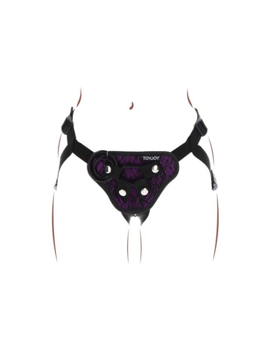 GET REAL - STRAP-ON LACE HARNÉS MORADO