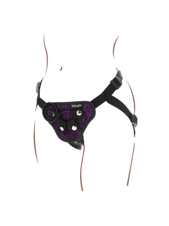 GET REAL - STRAP-ON LACE HARNÉS MORADO