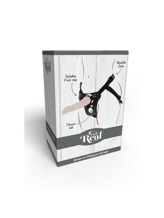 GET REAL - STRAP-ON-VERGNÜGUNGSGESCHIRR SCHWARZ