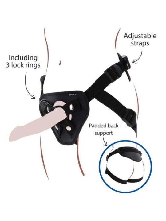 GET REAL - STRAP-ON-DELUXE-GURT SCHWARZ
