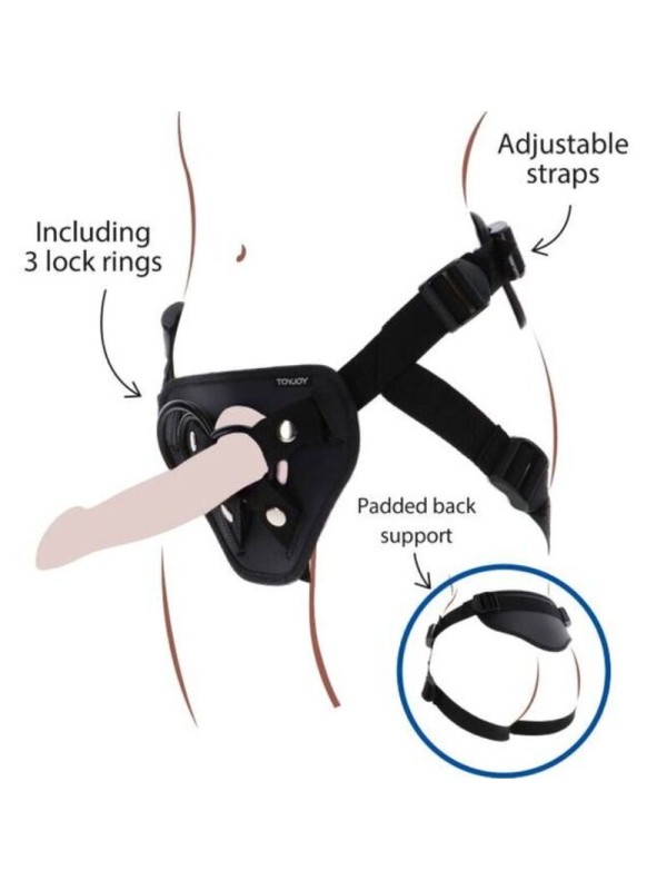 GET REAL - STRAP-ON DELUXE HARNESS BLACK
