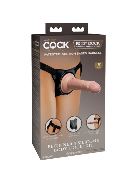 KING COCK - ÉLITE ARNÉS AJUSTABLE PARA PRINCIPIANTES CON DILDO 15.2 CM
