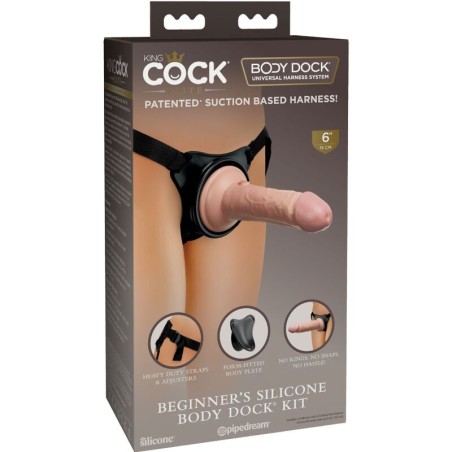 KING COCK - ELITE VERSTELBAAR BEGINNERSHARNAS MET 15,2 CM DILDO