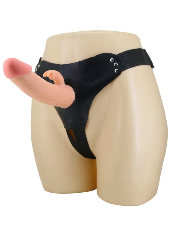 PRETTY LOVE - MAVIS HARNESS BRIEFS UNIVERSAL CON DILDO 19 CM NATURAL