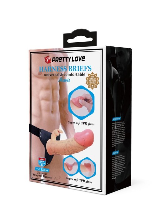PRETTY LOVE - MAVIS HARNAIS CULOTTE UNIVERSELLE AVEC GODE 19 CM NATURE